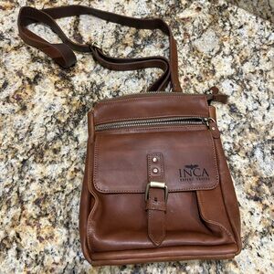 Men’s INCA Expert Travel Tan Leather Messenger Crossbody Bag for Men-gorgeous